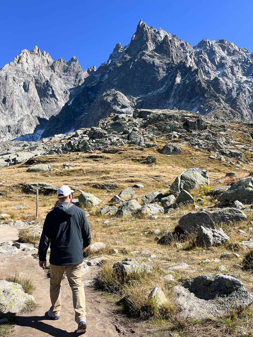 Hike to Le Lac Bleu The Aiguille du Midi, Chamonix France Mont Blanc