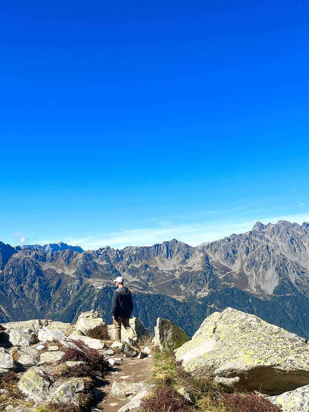 Hike to Le Lac Bleu The Aiguille du Midi, Chamonix France Mont Blanc