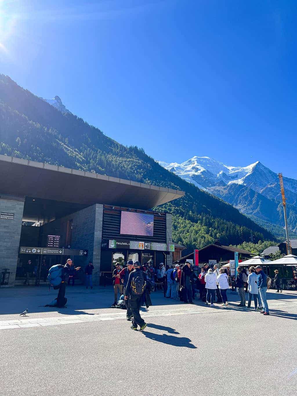 Buying tickets The Aiguille du Midi, Chamonix Mont Blanc