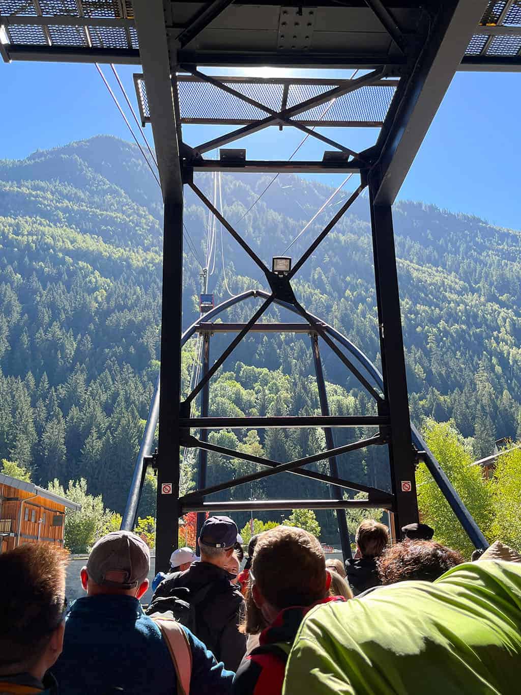 Gondola ride The Aiguille du Midi, Chamonix Mont Blanc