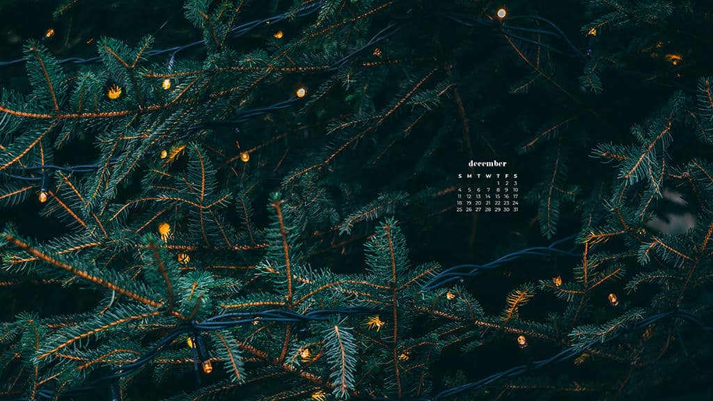 December 2017 calendar wallpaper