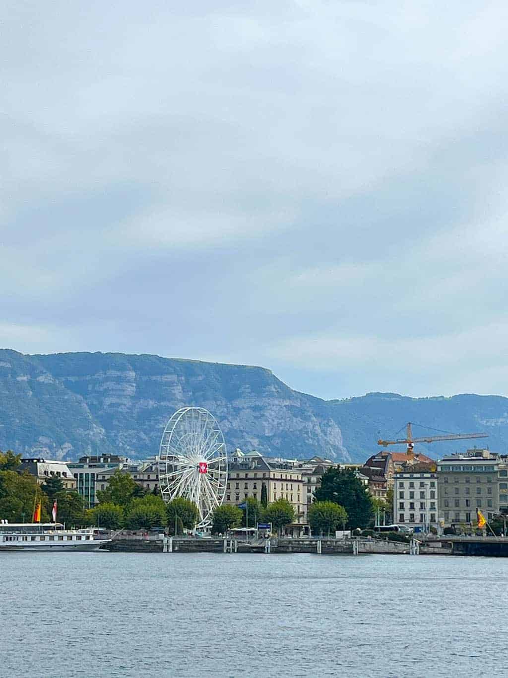 Geneva old town waterfront ferris wheel area