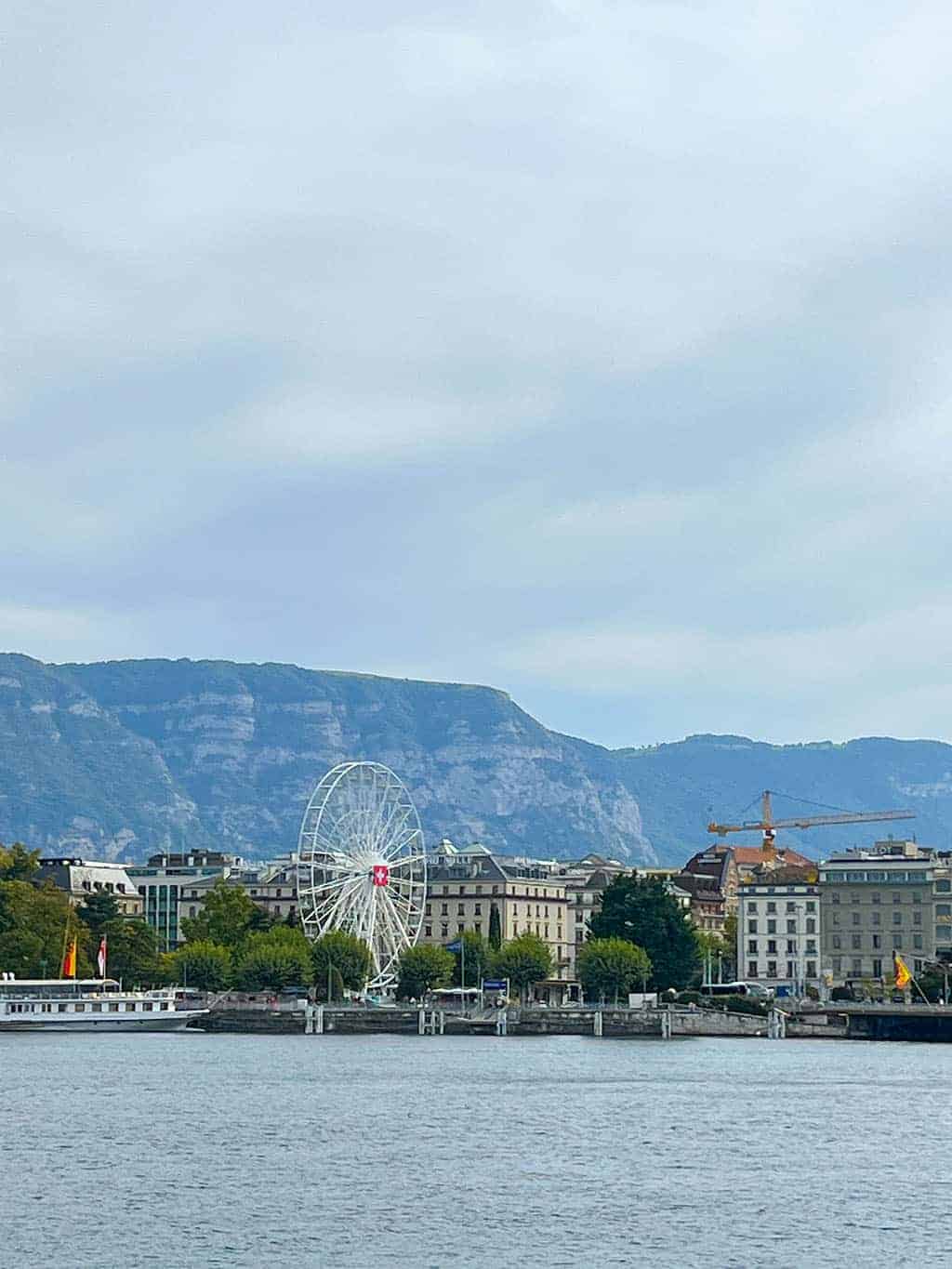 Geneva old town waterfront ferris wheel area 