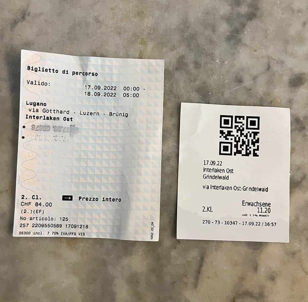 train tickets from lake como to grindelwald switzerland