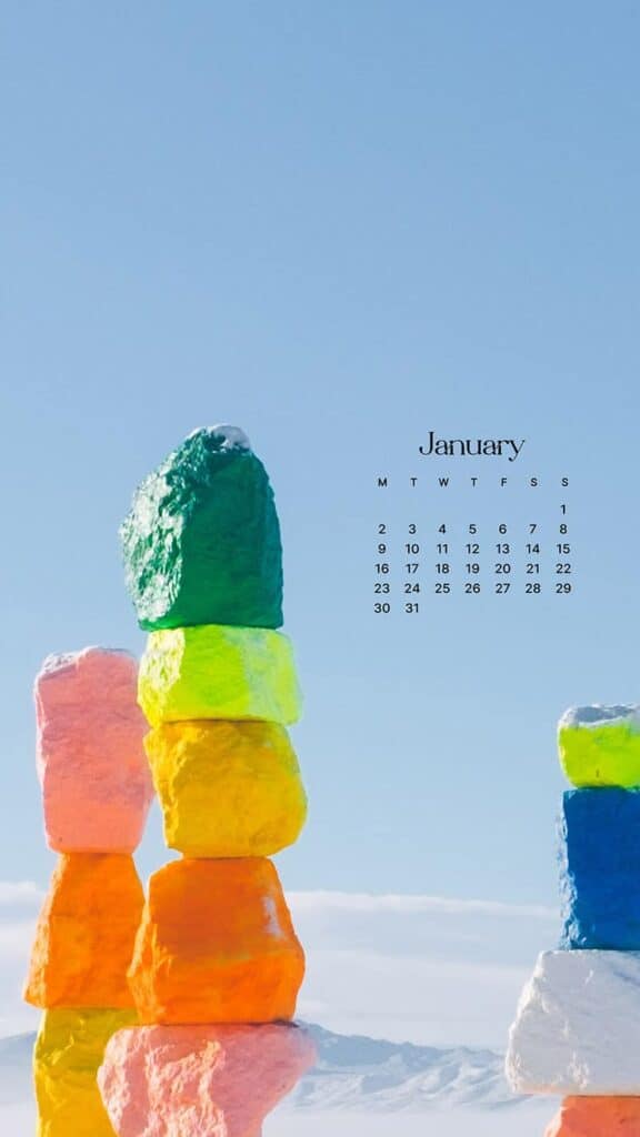 JANUARY 2023 WALLPAPERS – 55 FREE PHONE &#038; DESKTOP CALENDARS!, Oh So Lovely Blog