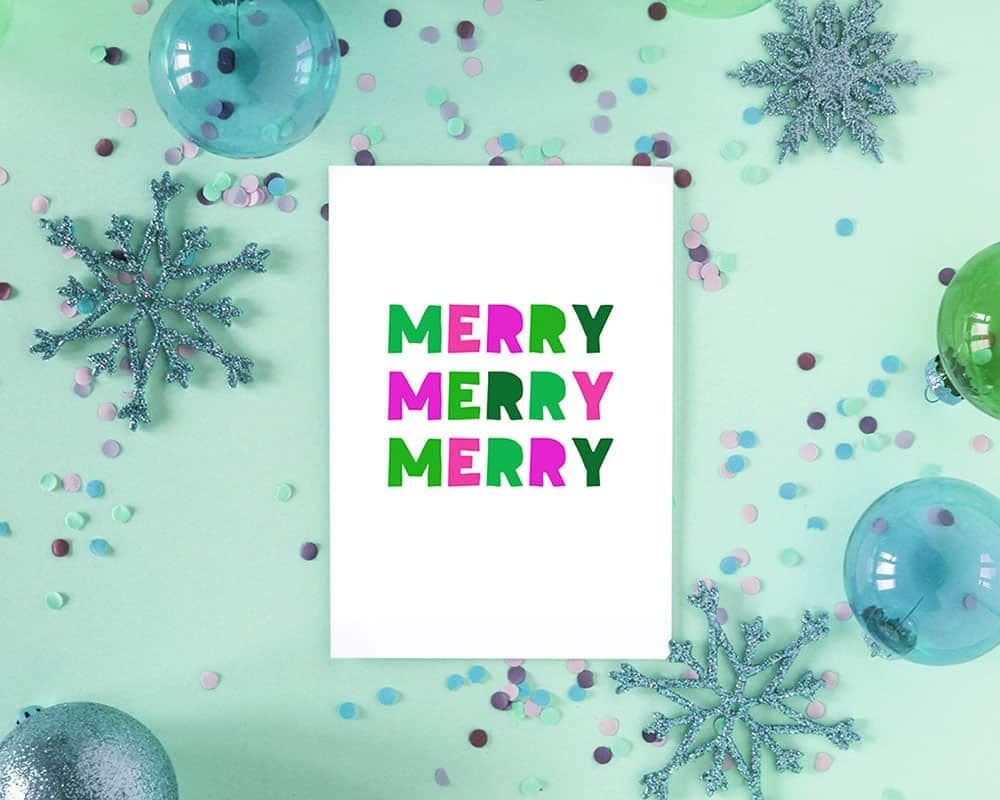 FREE merry holiday art printables - 8 cute and colorful designs to update your wall art for the holidays or gift to a friend!