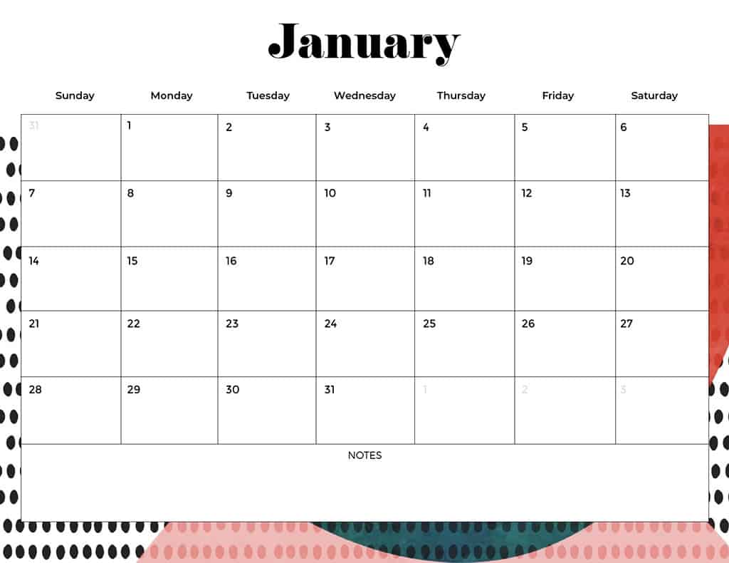 Free Printable 2024 Monthly Calendar with Holidays - Pretty Style!