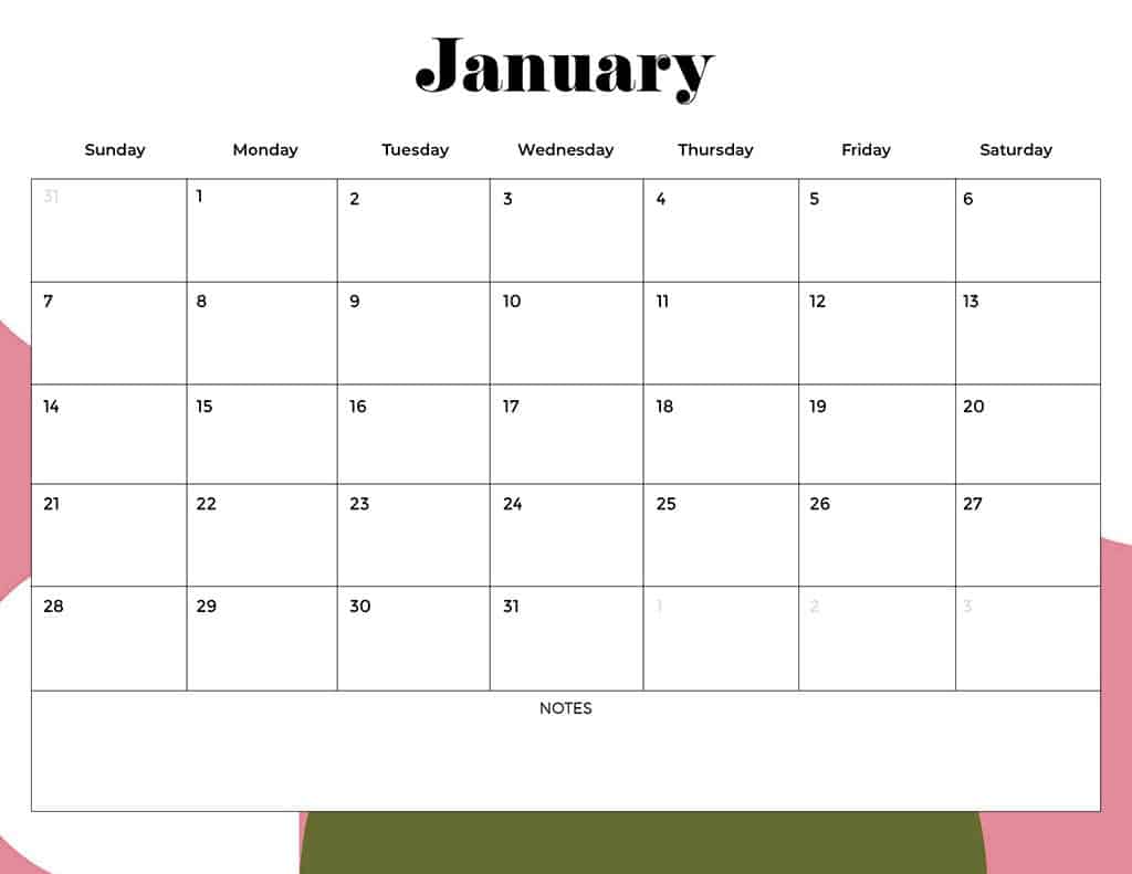 FREE 2024 CALENDARS — 120 PRINTABLE OPTIONS— SUNDAY &#038; MONDAY STARTS, Oh So Lovely Blog