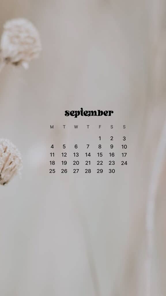 SEPTEMBER 2023 WALLPAPERS – 45 FREE PHONE &#038; DESKTOP CALENDARS!, Oh So Lovely Blog