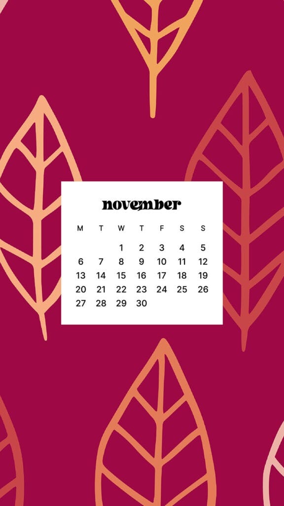 NOVEMBER 2023 WALLPAPERS – 45 FREE PHONE &#038; DESKTOP CALENDARS!, Oh So Lovely Blog