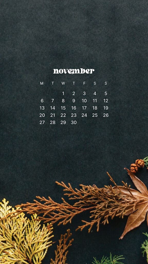 NOVEMBER 2023 WALLPAPERS – 45 FREE PHONE &#038; DESKTOP CALENDARS!, Oh So Lovely Blog