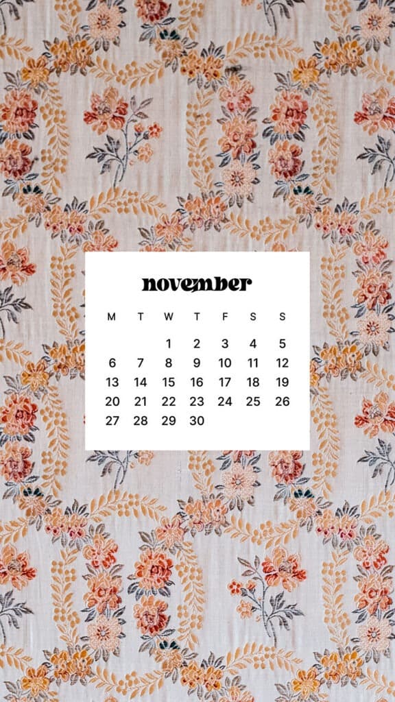 NOVEMBER 2023 WALLPAPERS – 45 FREE PHONE &#038; DESKTOP CALENDARS!, Oh So Lovely Blog