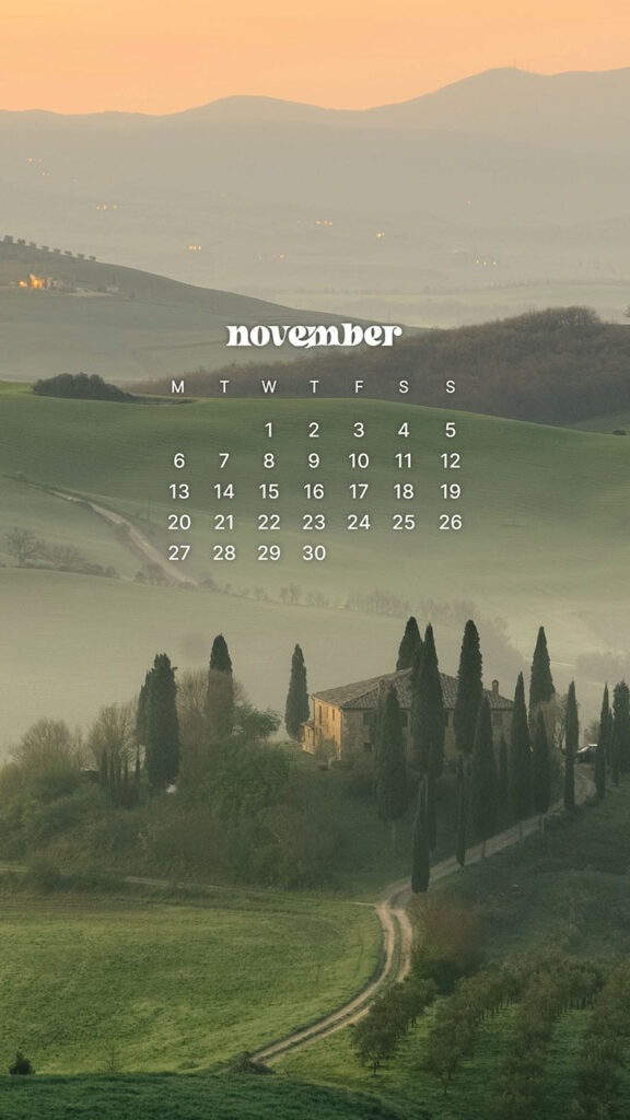 NOVEMBER 2023 WALLPAPERS – 45 FREE PHONE &#038; DESKTOP CALENDARS!, Oh So Lovely Blog