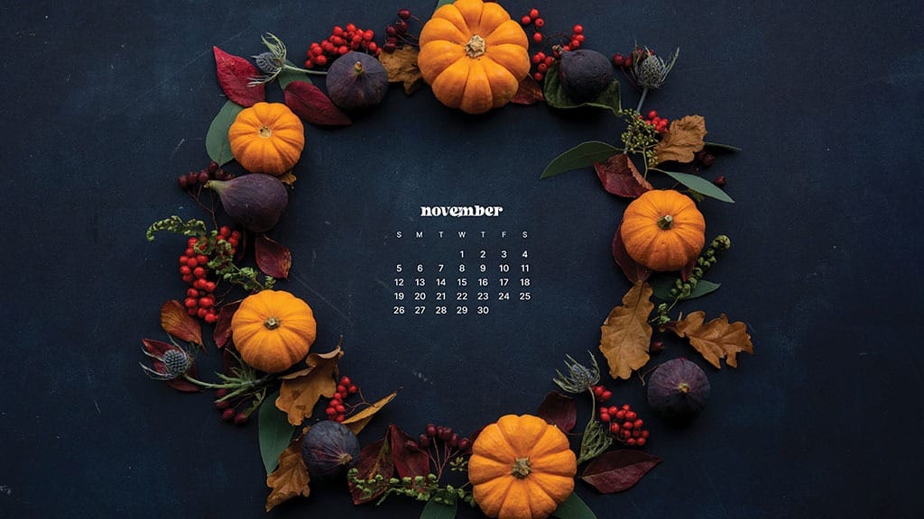 NOVEMBER 2023 WALLPAPERS – 45 FREE PHONE &#038; DESKTOP CALENDARS!, Oh So Lovely Blog