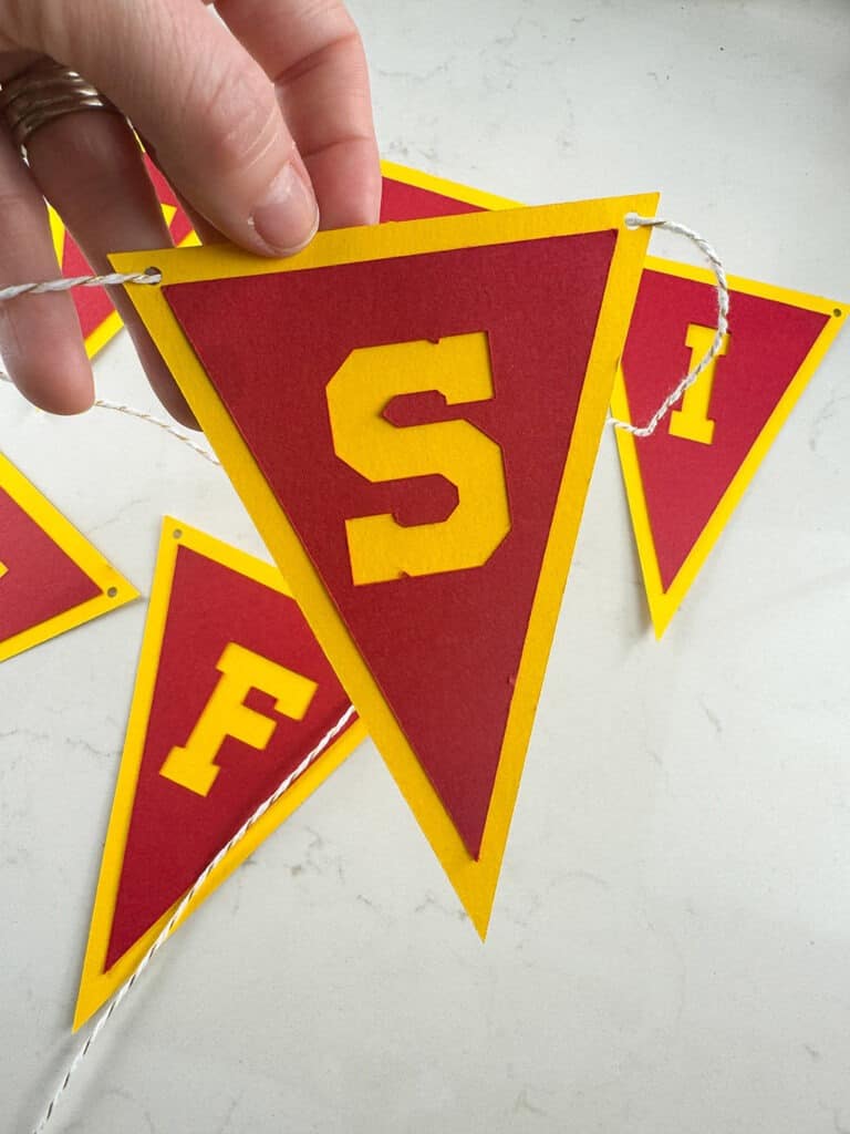 Football Party Decorations – 2 Easy Banner ideas, Oh So Lovely Blog