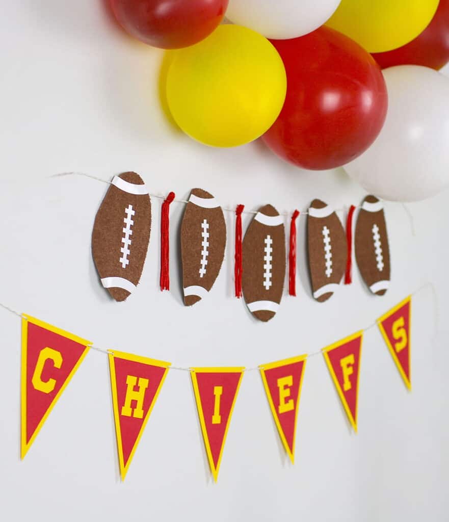 Football Party Decorations – 2 Easy Banner ideas, Oh So Lovely Blog