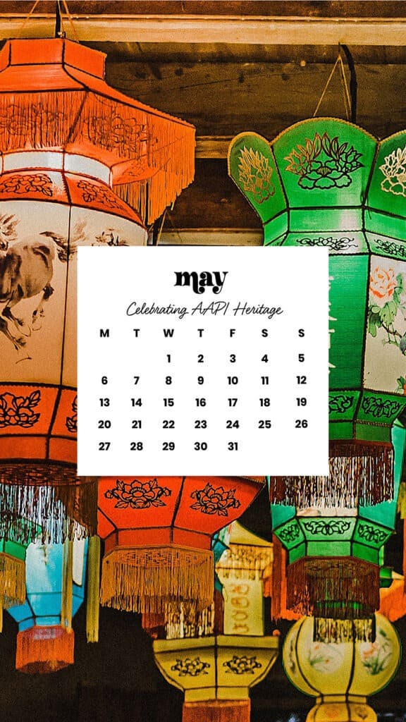 MAY 2024 WALLPAPERS – 60 FREE PHONE &amp; DESKTOP CALENDARS + AAPI &amp; Jewish American heritage month Options, Oh So Lovely Blog