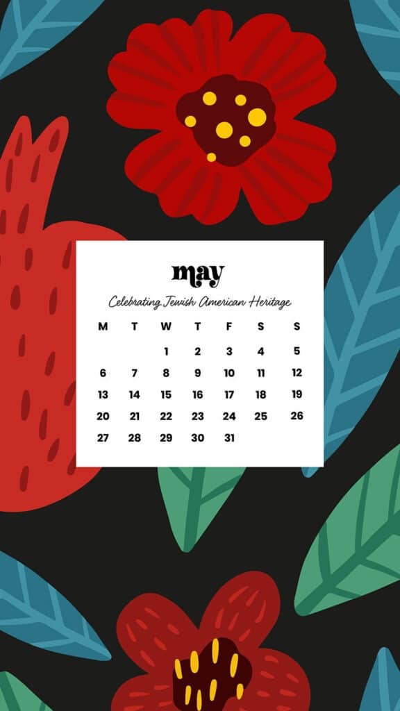 MAY 2024 WALLPAPERS – 60 FREE PHONE &amp; DESKTOP CALENDARS + AAPI &amp; Jewish American heritage month Options, Oh So Lovely Blog