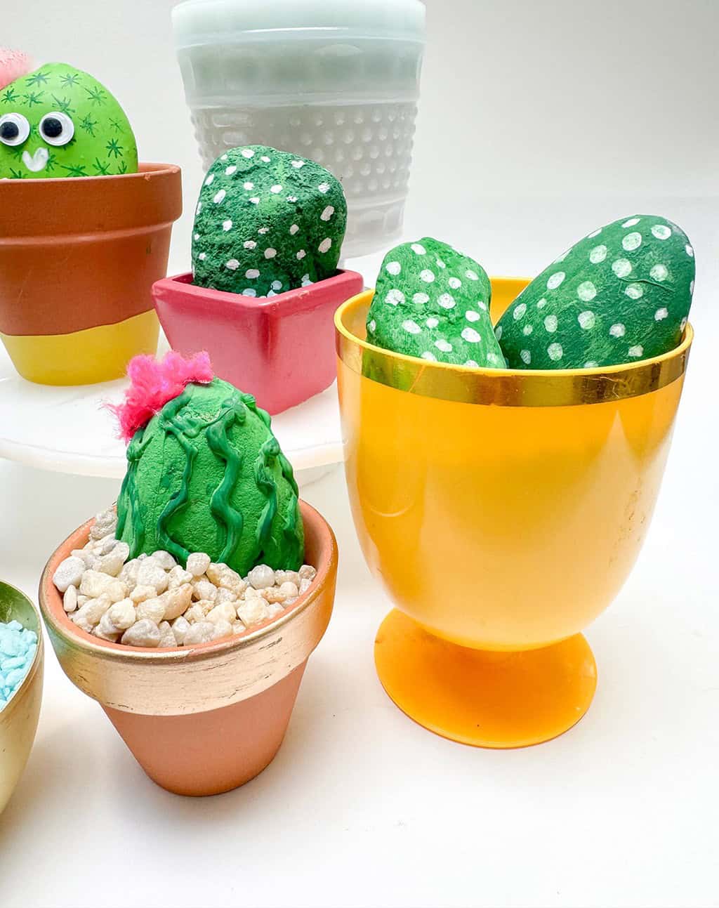 HOW TO MAKE A DIY ROCK CACTUS, Oh So Lovely Blog