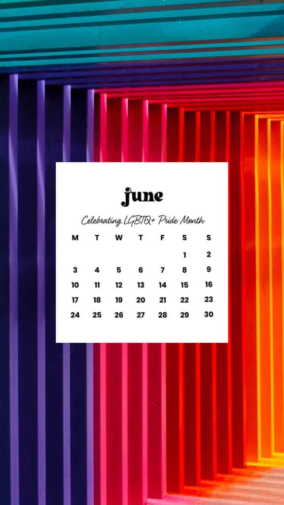 June 2024 Wallpapers – 60 free phone &#038; desktop calendars &#038; LGBTQA+ Pride Month, Oh So Lovely Blog