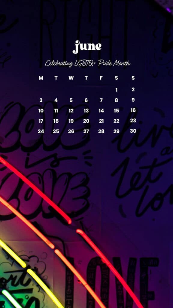 June 2024 Wallpapers – 60 free phone &#038; desktop calendars &#038; LGBTQA+ Pride Month, Oh So Lovely Blog