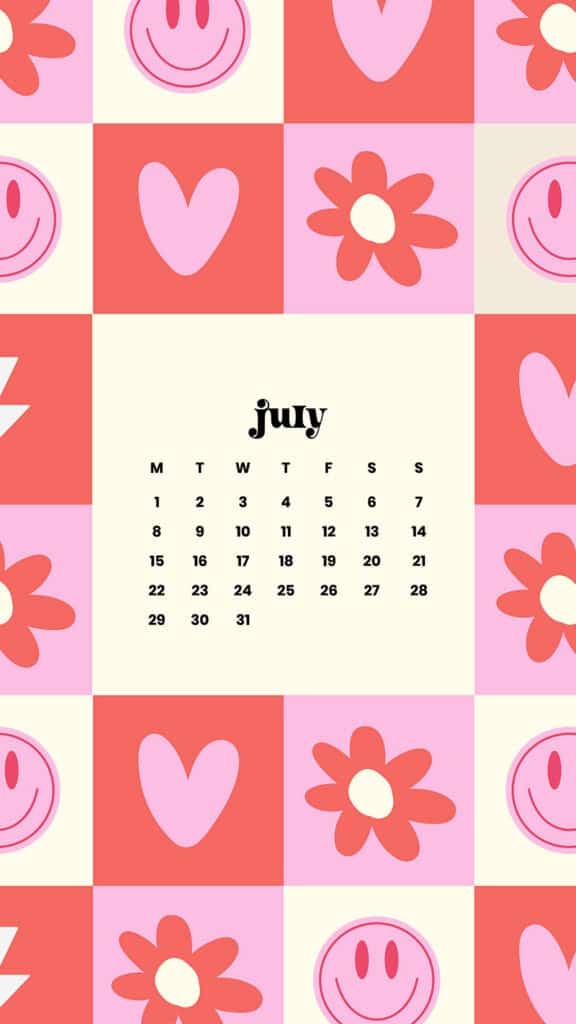 July 2024 Wallpapers – 60 Free Phone &#038; Desktop Calendars + Disability Pride, Oh So Lovely Blog