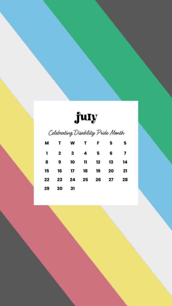 July 2024 Wallpapers – 60 Free Phone &#038; Desktop Calendars + Disability Pride, Oh So Lovely Blog
