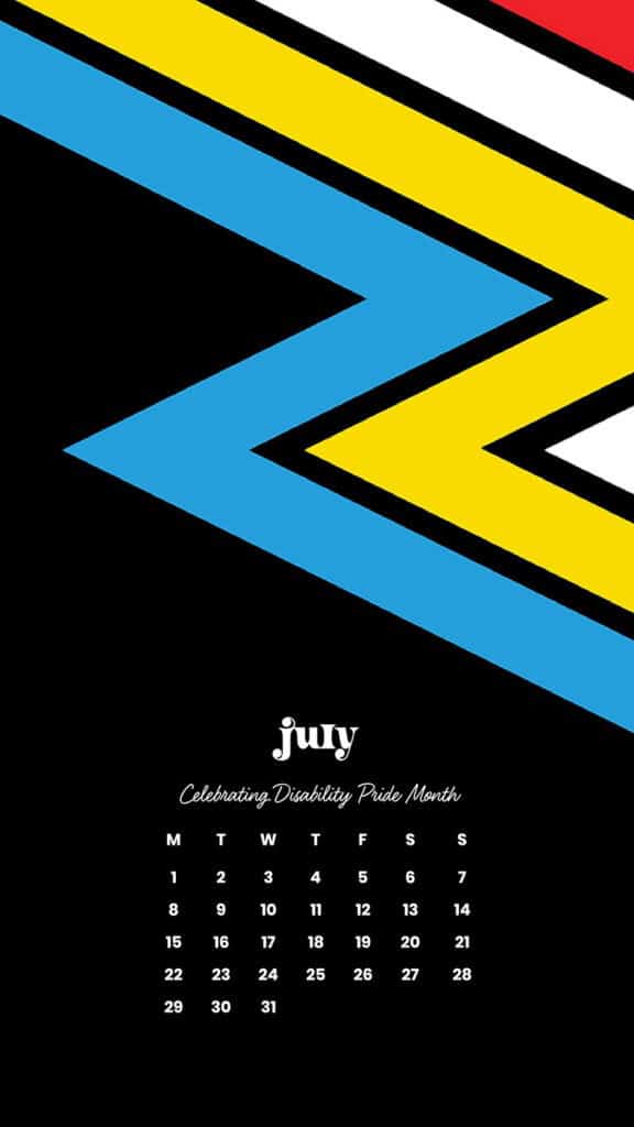 July 2024 Wallpapers – 60 Free Phone &#038; Desktop Calendars + Disability Pride, Oh So Lovely Blog