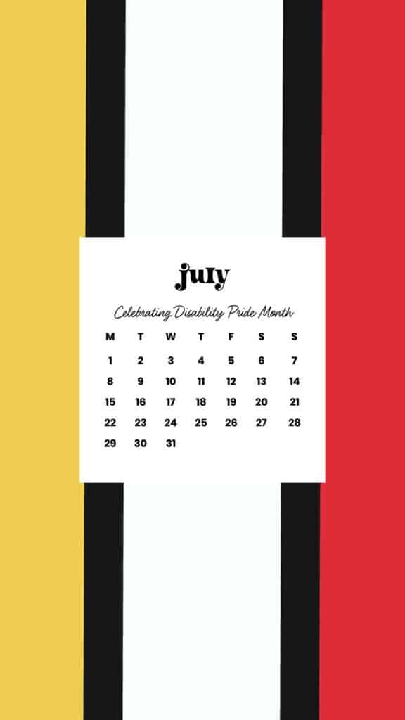 July 2024 Wallpapers – 60 Free Phone &#038; Desktop Calendars + Disability Pride, Oh So Lovely Blog