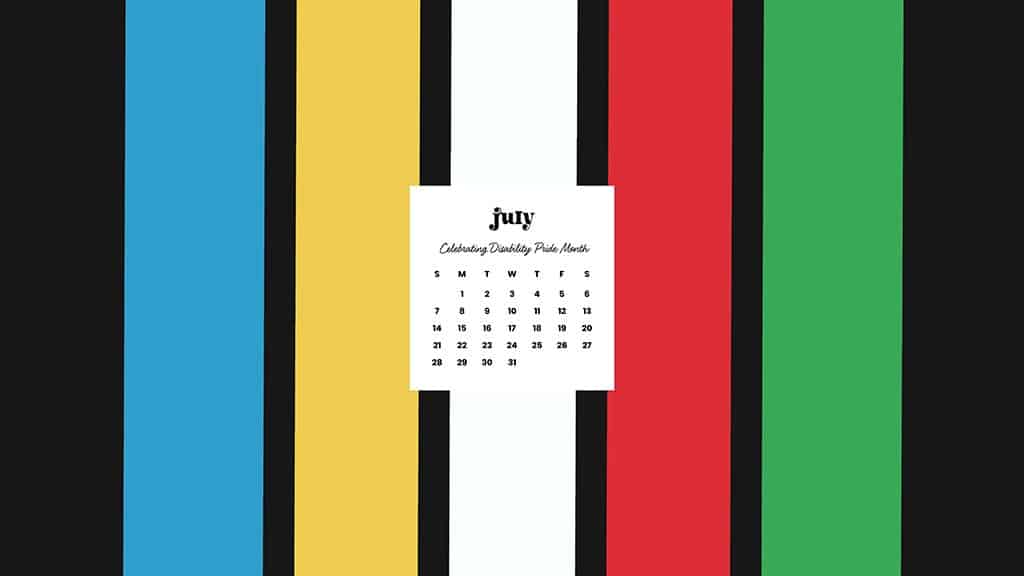July 2024 Wallpapers – 60 Free Phone &#038; Desktop Calendars + Disability Pride, Oh So Lovely Blog