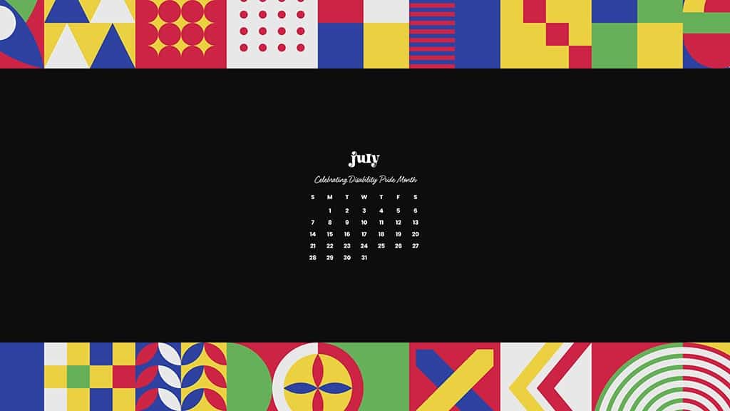 July 2024 Wallpapers – 60 Free Phone &#038; Desktop Calendars + Disability Pride, Oh So Lovely Blog