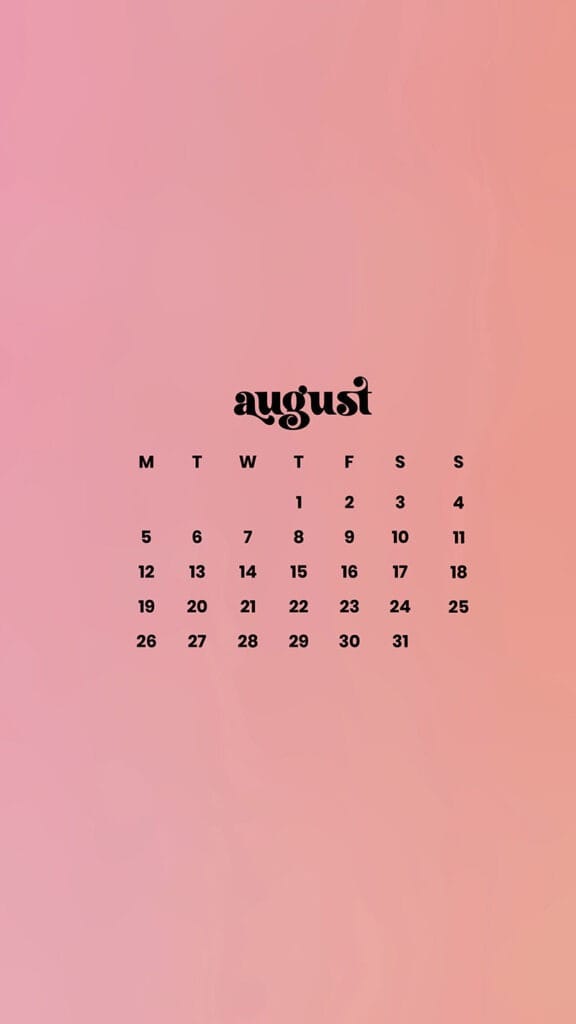 AUGUST 2024 WALLPAPERS – 54 FREE PHONE &amp; DESKTOP CALENDARS!, Oh So Lovely Blog