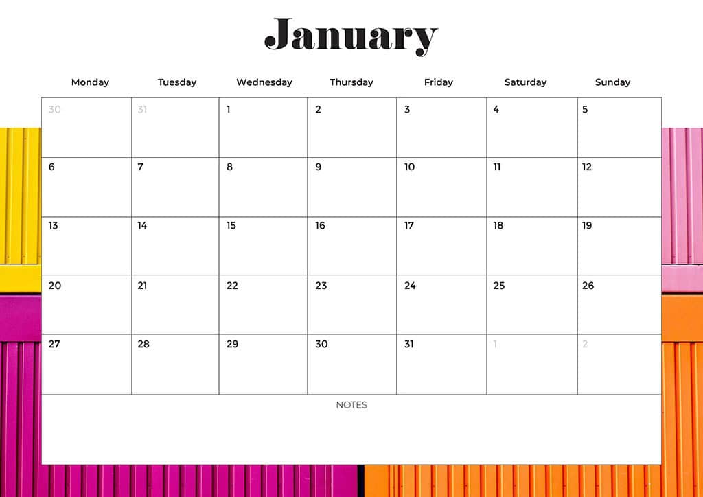 Free 2025 Calendars — 80 Printable Options — Sunday &amp; Monday Starts, Oh So Lovely Blog