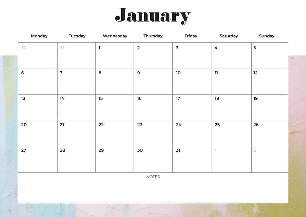 Free 2025 Calendars — 80 Printable Options — Sunday &amp; Monday Starts, Oh So Lovely Blog