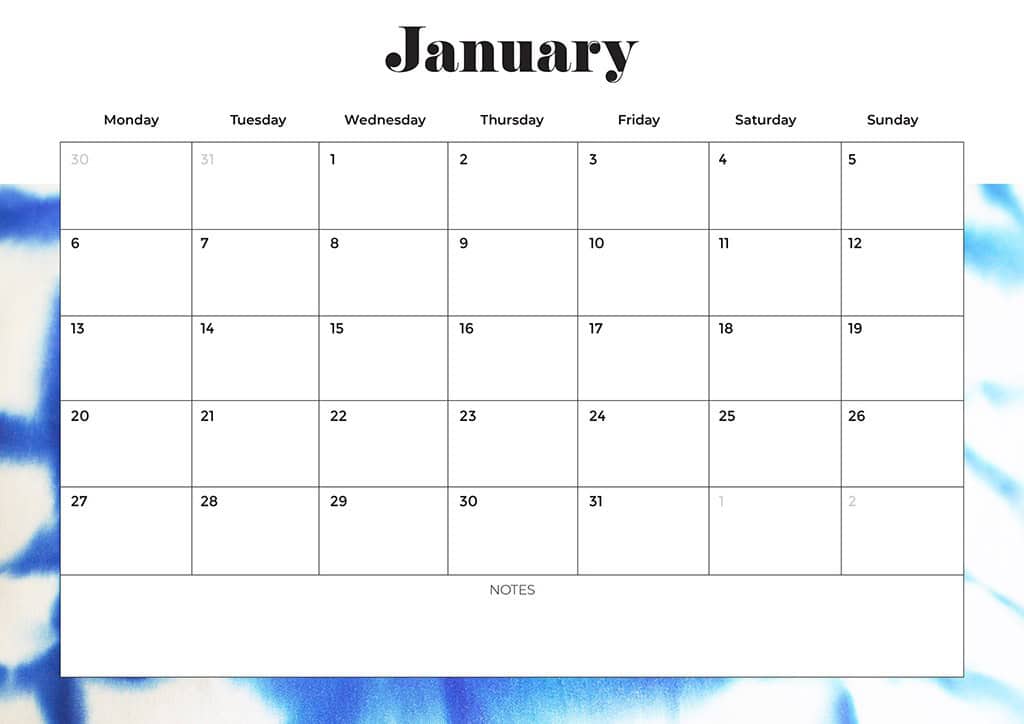 Free 2025 Calendars — 80 Printable Options — Sunday &amp; Monday Starts, Oh So Lovely Blog