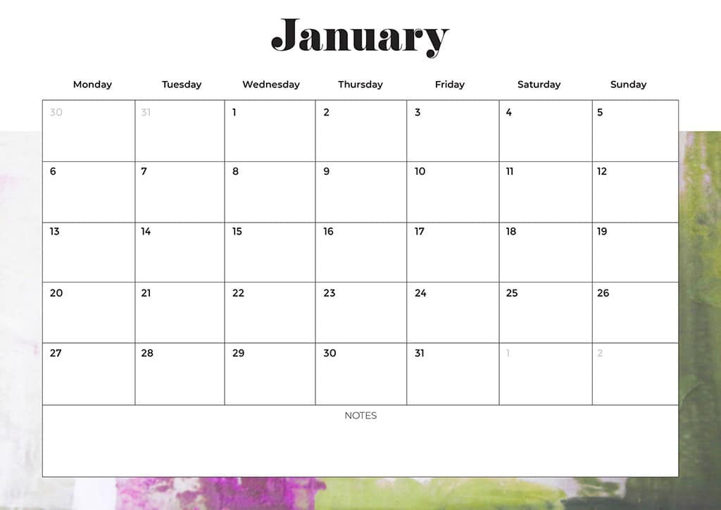 Free 2025 Calendars — 80 Printable Options — Sunday &amp; Monday Starts, Oh So Lovely Blog