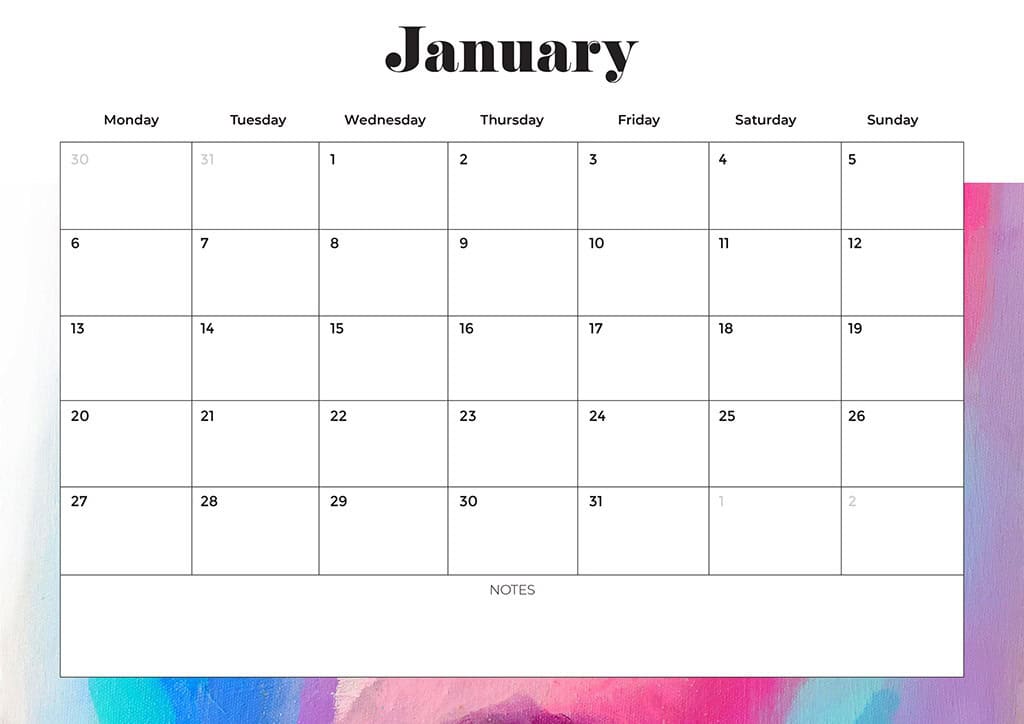 Free 2025 Calendars — 80 Printable Options — Sunday &amp; Monday Starts, Oh So Lovely Blog