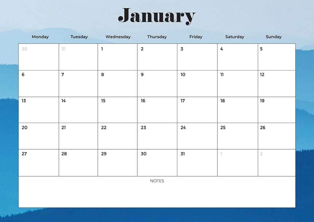 Free 2025 Calendars — 80 Printable Options — Sunday &amp; Monday Starts, Oh So Lovely Blog