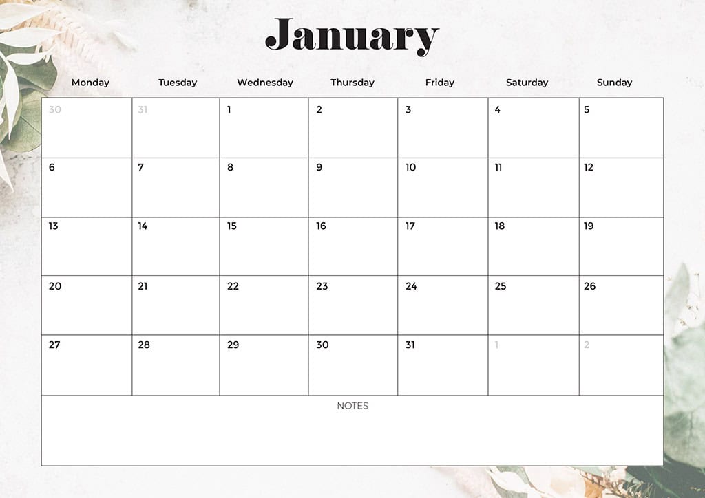 Free 2025 Calendars — 80 Printable Options — Sunday &amp; Monday Starts, Oh So Lovely Blog