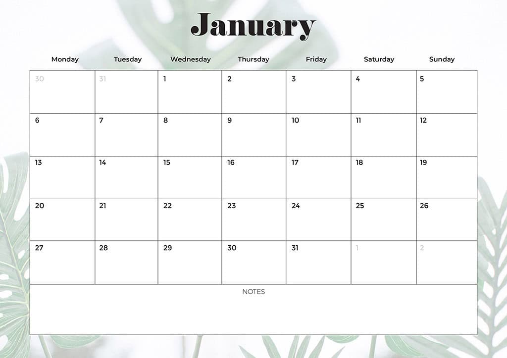 Free 2025 Calendars — 80 Printable Options — Sunday &amp; Monday Starts, Oh So Lovely Blog