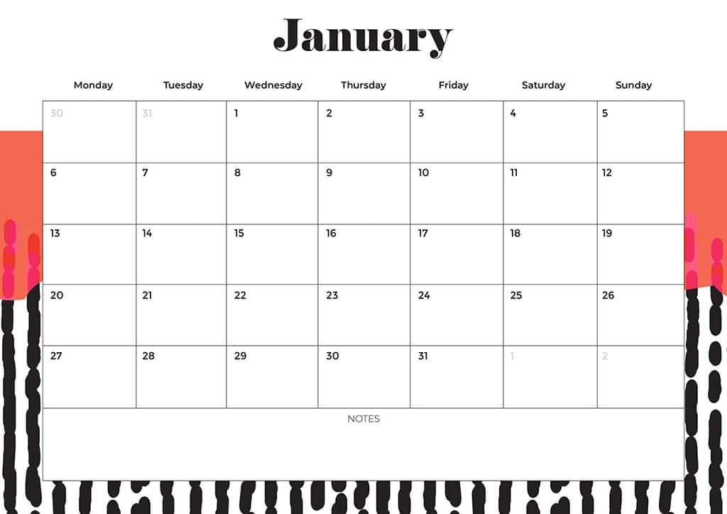 Free 2025 Calendars — 80 Printable Options — Sunday &amp; Monday Starts, Oh So Lovely Blog