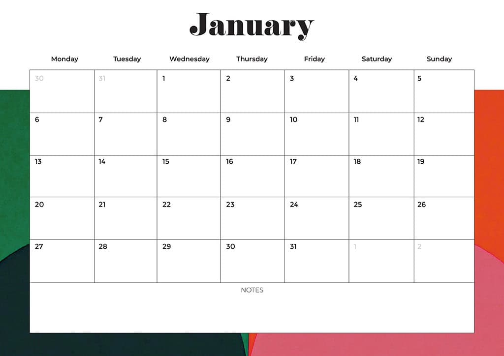 Free 2025 Calendars — 80 Printable Options — Sunday &amp; Monday Starts, Oh So Lovely Blog