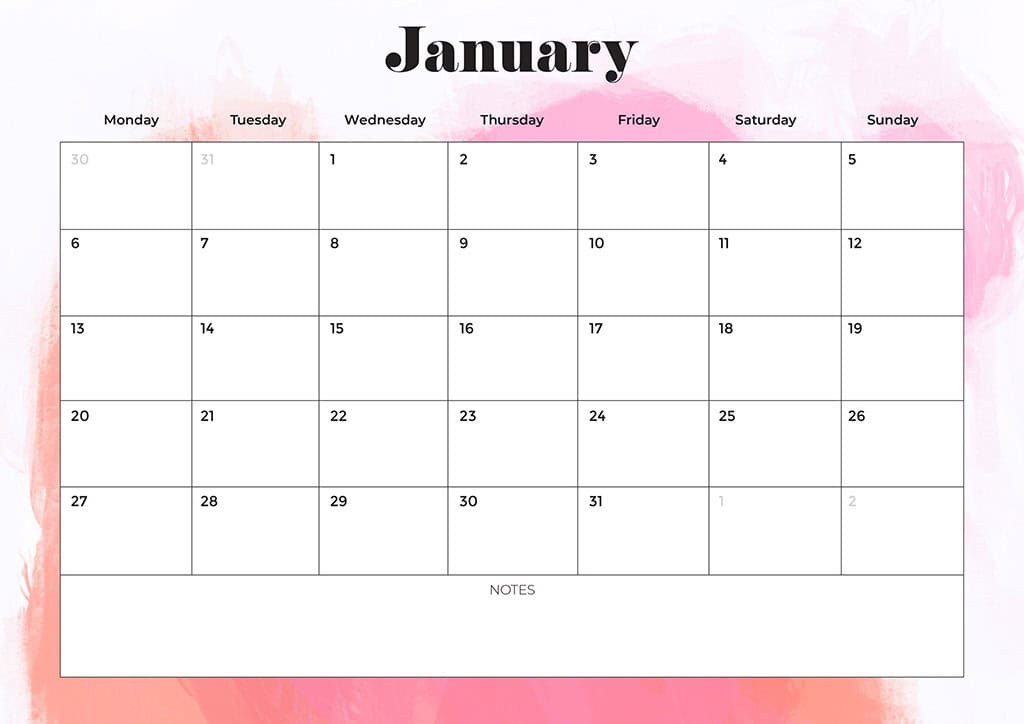 Free 2025 Calendars — 80 Printable Options — Sunday &amp; Monday Starts, Oh So Lovely Blog