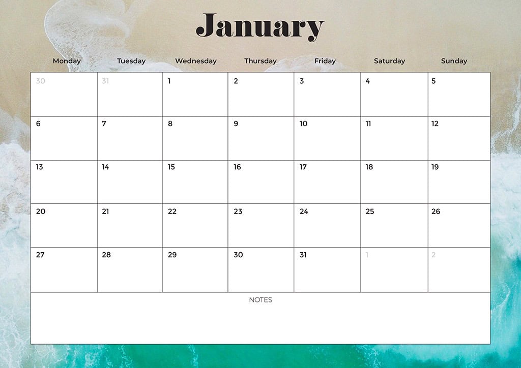 Free 2025 Calendars — 80 Printable Options — Sunday &amp; Monday Starts, Oh So Lovely Blog
