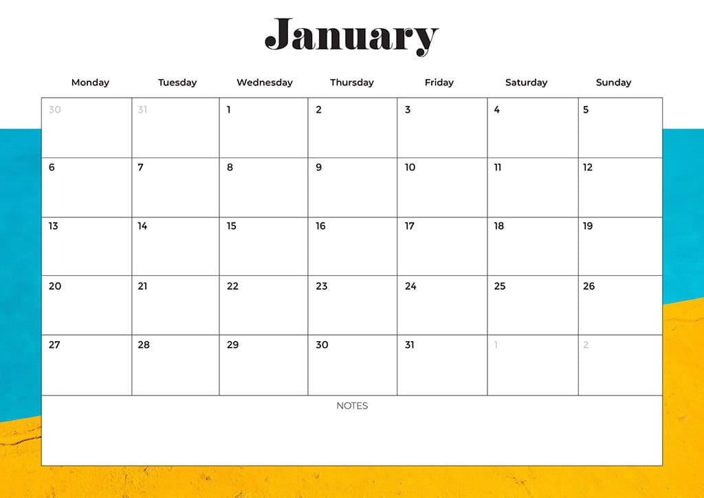 Free 2025 Calendars — 80 Printable Options — Sunday &amp; Monday Starts, Oh So Lovely Blog