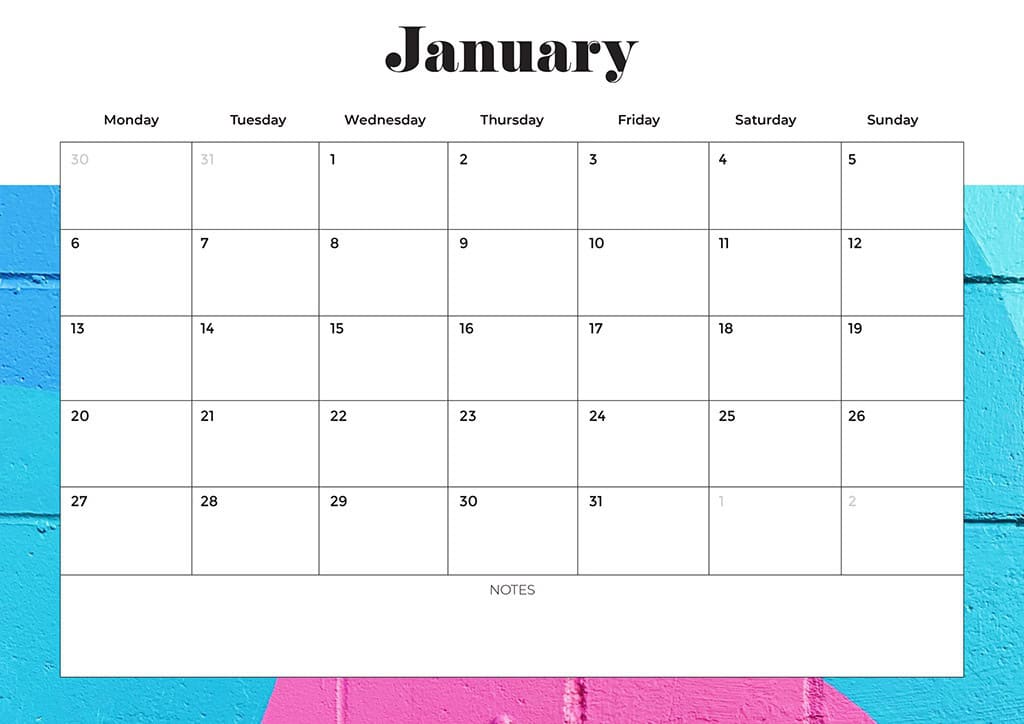 Free 2025 Calendars — 80 Printable Options — Sunday &amp; Monday Starts, Oh So Lovely Blog