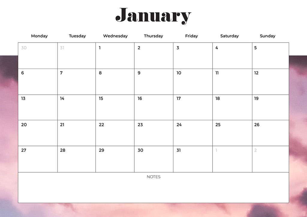 Free 2025 Calendars — 80 Printable Options — Sunday &amp; Monday Starts, Oh So Lovely Blog