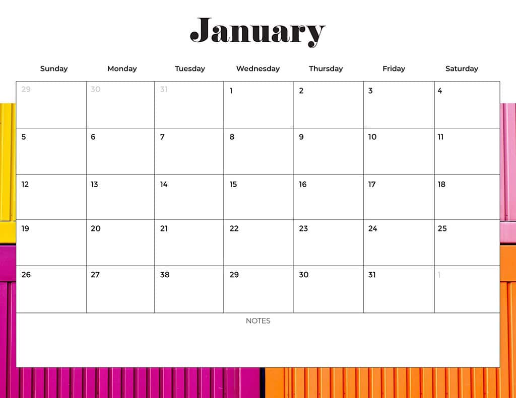 Free 2025 Calendars — 80 Printable Options — Sunday &amp; Monday Starts, Oh So Lovely Blog