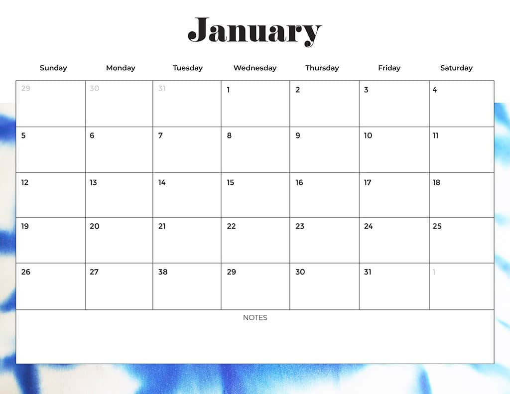 Free 2025 Calendars — 80 Printable Options — Sunday &amp; Monday Starts, Oh So Lovely Blog