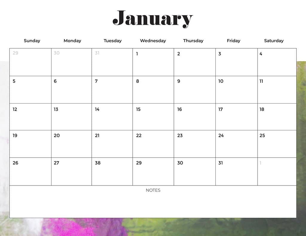 Free 2025 Calendars — 80 Printable Options — Sunday &amp; Monday Starts, Oh So Lovely Blog